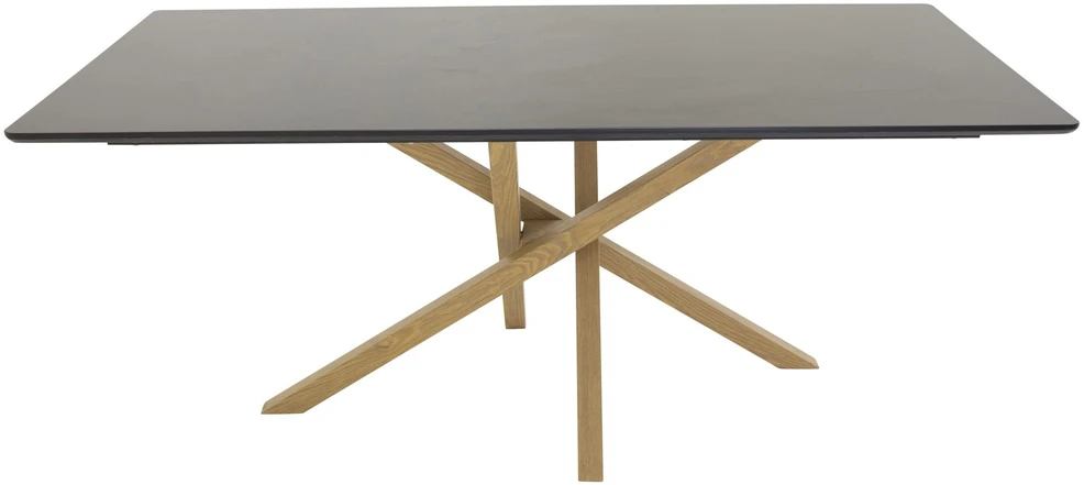 Venture Design Valgomojo stalas, Piazza, 180x90 cm, Juodas