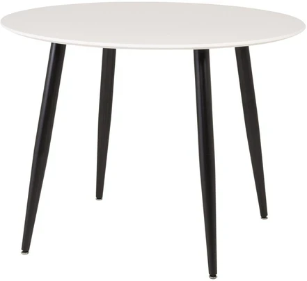 Venture Design Valgomojo stalas, Plaza, 100 cm, Balta/Juoda