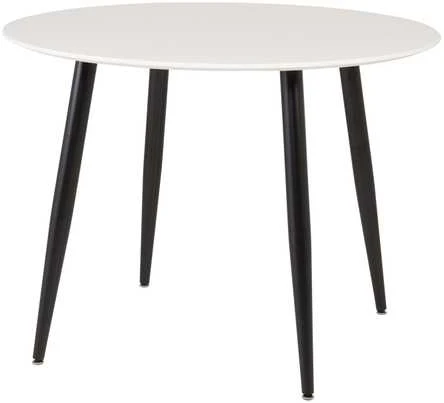 Venture Design Valgomojo stalas, Plaza, 100 cm, Balta/Juoda