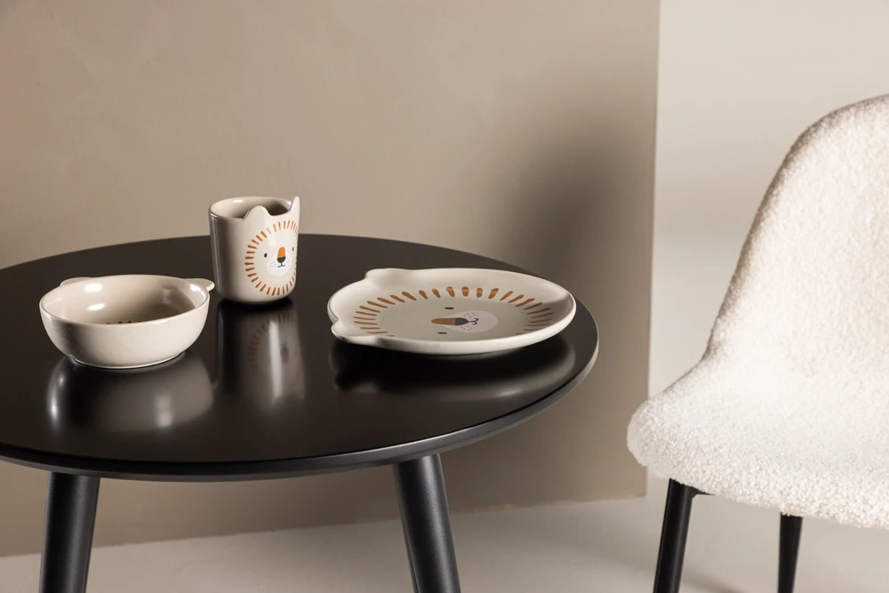 Venture Design Valgomojo stalas, Plaza vaikams, ø60 cm, juodas