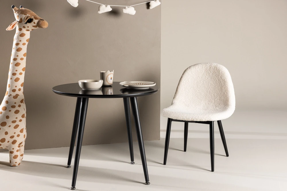 Venture Design Valgomojo stalas, Plaza vaikams, ø60 cm, juodas