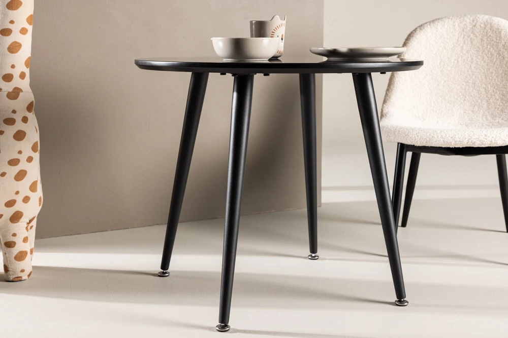 Venture Design Valgomojo stalas, Plaza vaikams, ø60 cm, juodas