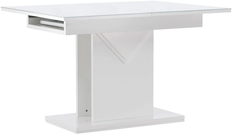 Venture Design Valgomojo stalas, Pluto, 120x90 cm, Balta