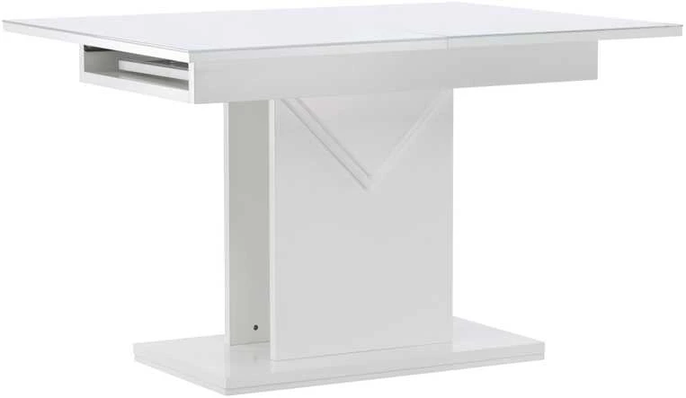 Venture Design Valgomojo stalas, Pluto, 120x90 cm, Balta