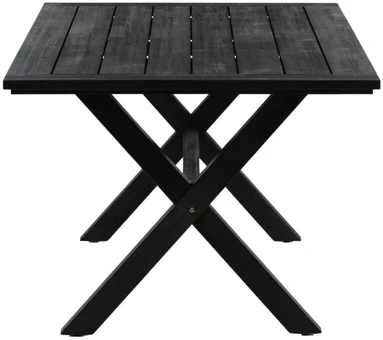 Venture Design Valgomojo stalas, Rives, 200x100 cm, Juodas