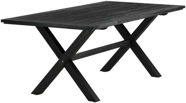 Venture Design Valgomojo stalas, Rives, 200x100 cm, Juodas