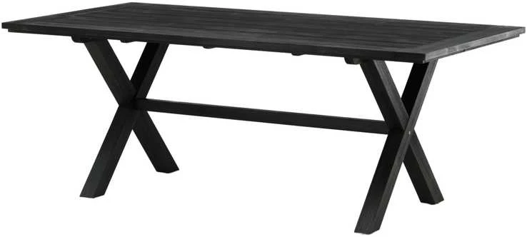 Venture Design Valgomojo stalas, Rives, 200x100 cm, Juodas
