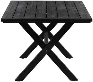 Venture Design Valgomojo stalas, Rives, 200x100 cm, Juodas