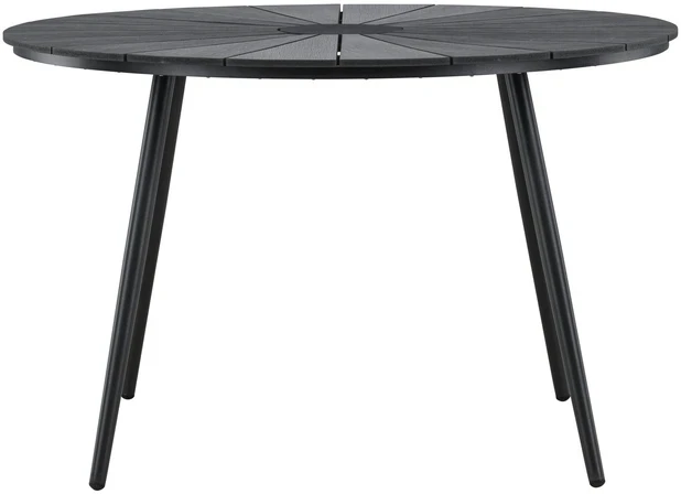 Venture Design Valgomojo stalas San Vito 120 cm juodas Polywood