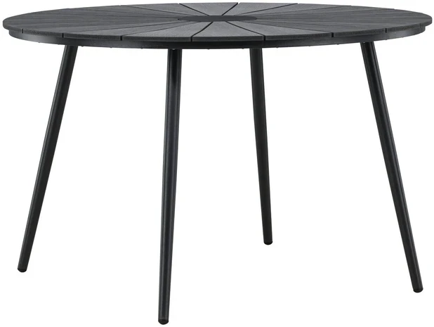 Venture Design Valgomojo stalas San Vito 120 cm juodas Polywood
