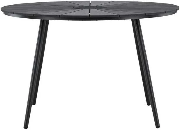 Venture Design Valgomojo stalas San Vito 120 cm juodas Polywood