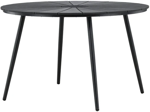 Venture Design Valgomojo stalas San Vito 120 cm juodas Polywood