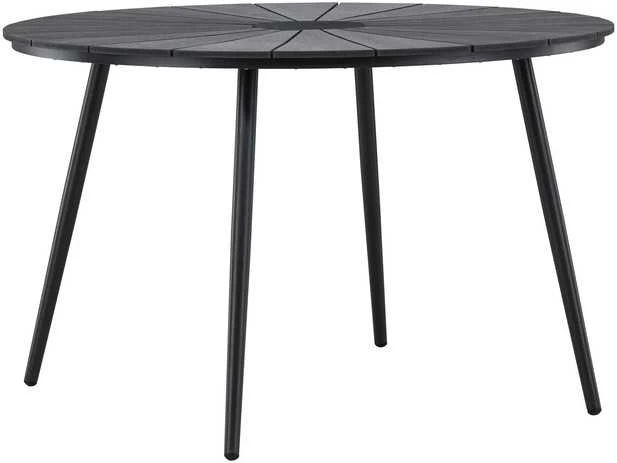 Venture Design Valgomojo stalas San Vito 120 cm juodas Polywood