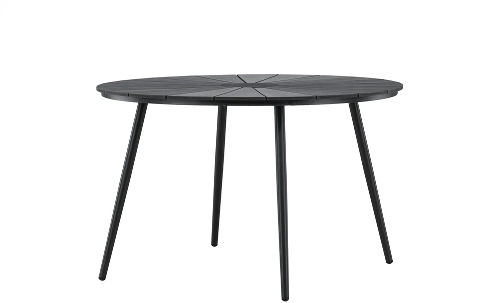 Venture Design Valgomojo stalas San Vito 120 cm juodas Polywood