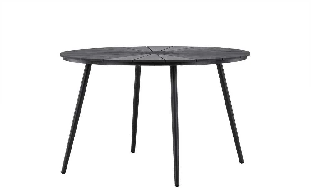 Venture Design Valgomojo stalas San Vito 120 cm juodas Polywood