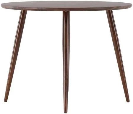 Venture Design Valgomojo stalas, Sanford, ø100x75 cm, Tamsiai rudas