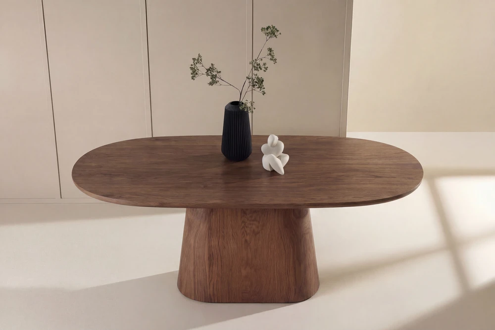 Venture Design Valgomojo stalas Stjärnö 90x200 cm, mocca