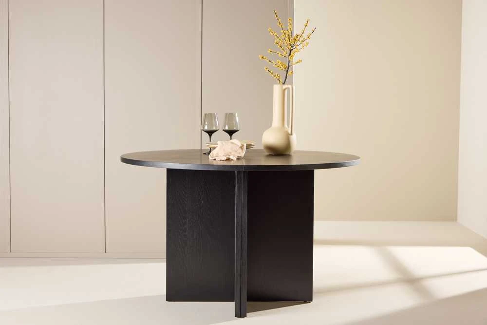 Venture Design Valgomojo stalas, Strada, 120/170x120x74 cm, Juodas