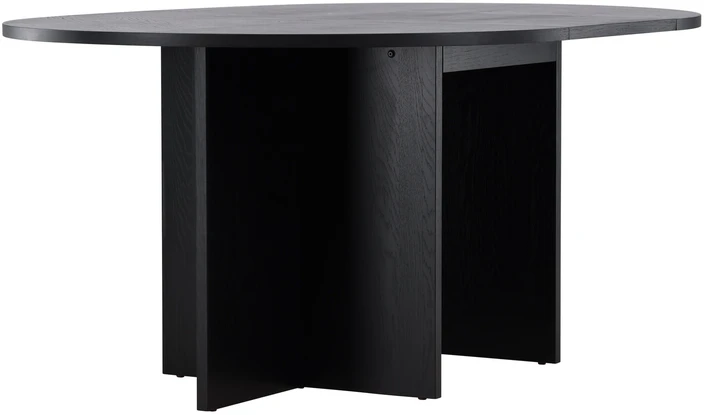 Venture Design Valgomojo stalas, Strada, 120/170x120x74 cm, Juodas
