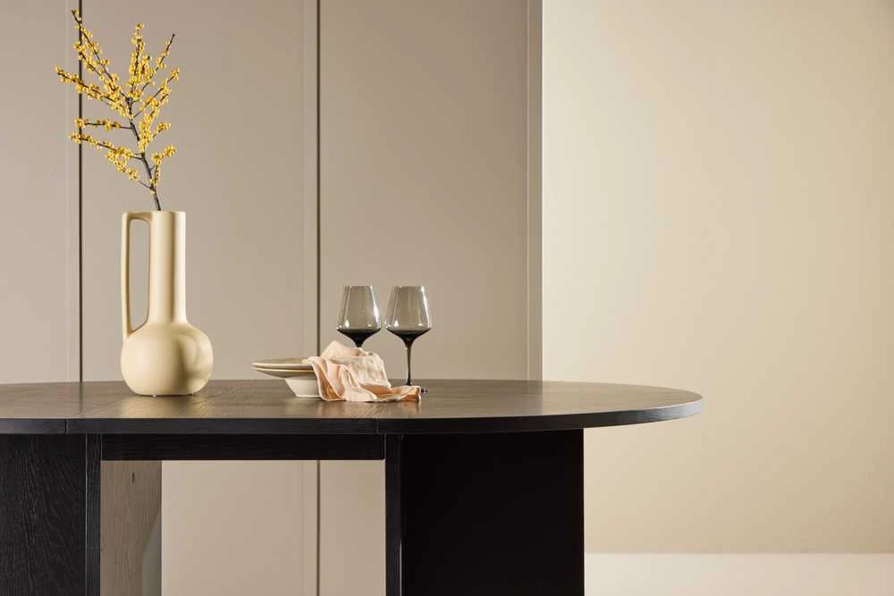 Venture Design Valgomojo stalas, Strada, 120/170x120x74 cm, Juodas