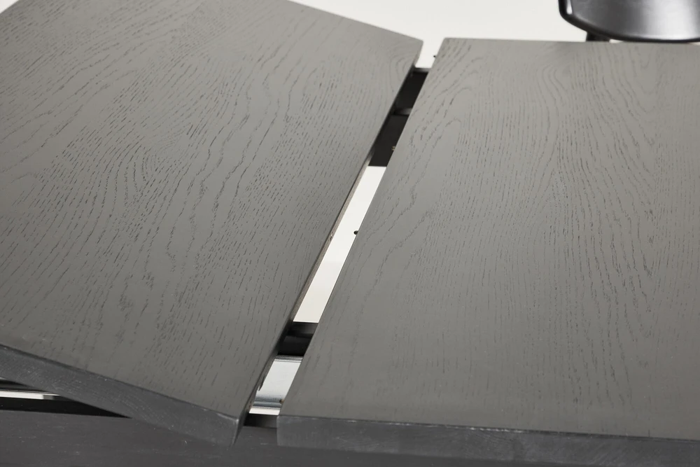 Venture Design Valgomojo stalas su slankikliu 250x95x75 cm Juodasis ąžuolas