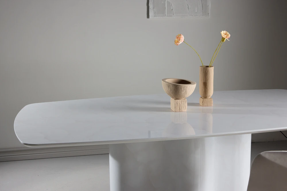 Venture Design Valgomojo stalas Väddö 220x110x75 cm baltas MDF