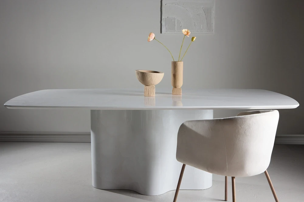 Venture Design Valgomojo stalas Väddö 220x110x75 cm baltas MDF