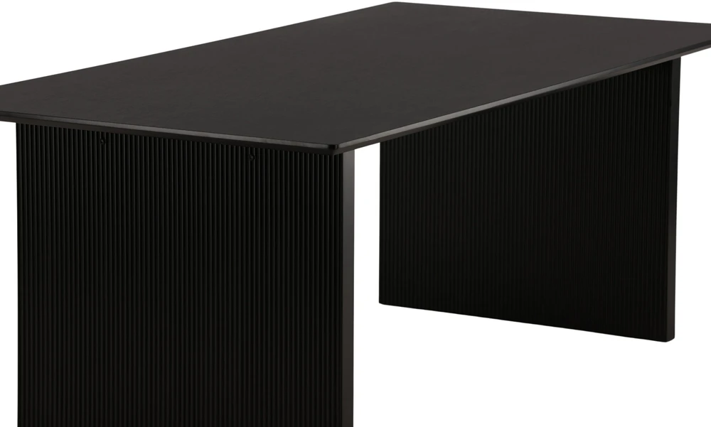 Venture Design Valgomojo stalas, Vail, 100x200 cm, Juodas
