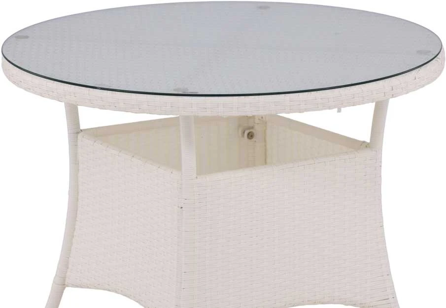 Venture Design Valgomojo stalas, Volta, ø90 cm, Balta