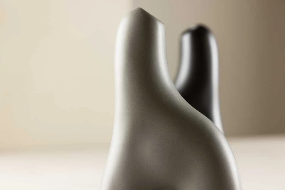 Venture Design Vaza, Aya, 16x9x4 cm, Tamsiai pilka