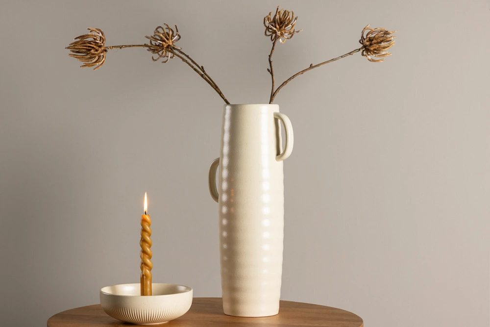 Venture Design Vaza, Centras, 19x13x41 cm, Bėžio spalva