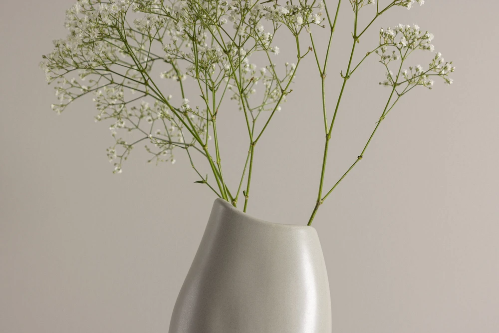 Venture Design Vaza, Ernst, 23x12x9 cm, Šviesiai pilka