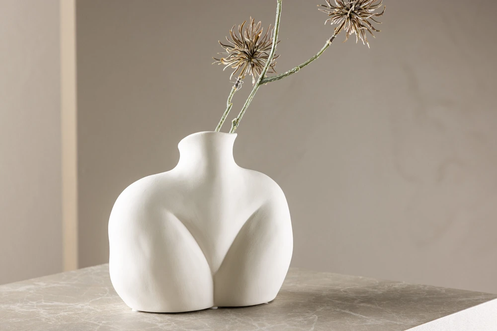 Venture Design Vaza, Harvey, 17x10x15 cm, Balta
