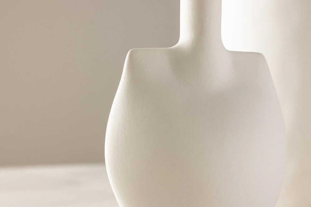 Venture Design Vaza, Madison, 22x14x8 cm, Baltai baltos spalvos