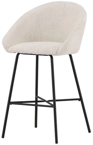 Venture Design Velvet baro kėdės 2 vnt., juoda/balta