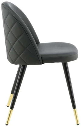 Venture Home Valgomojo kėdės Velvet, 2vnt., juodos, odos imitacijos