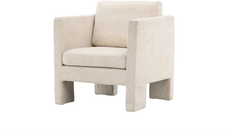 Fotelis Venture Design Vieno asmens sofa, Ragusa, 74x87x80 cm, Balta