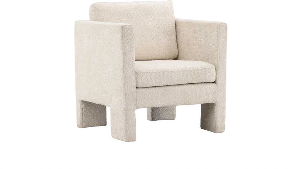Fotelis Venture Design Vieno asmens sofa, Ragusa, 74x87x80 cm, Balta