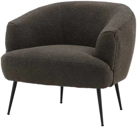 Fotelis Venture Design Vieno sėdynės sofa, Derry, 79x68.5x70 cm, Tamsiai pilka