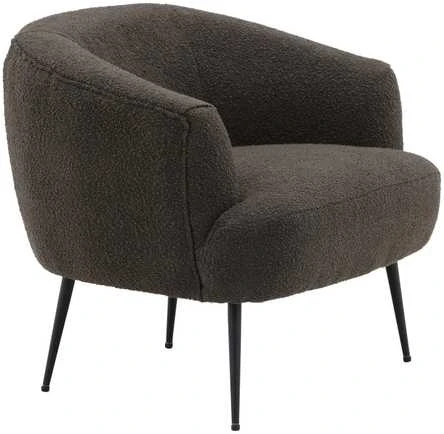 Fotelis Venture Design Vieno sėdynės sofa, Derry, 79x68.5x70 cm, Tamsiai pilka