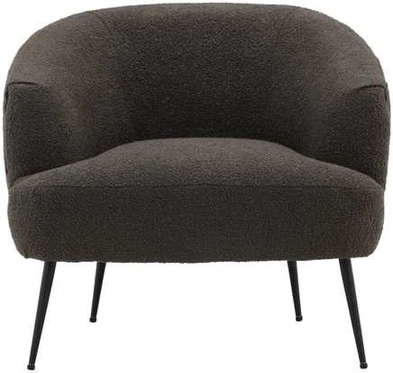 Fotelis Venture Design Vieno sėdynės sofa, Derry, 79x68.5x70 cm, Tamsiai pilka