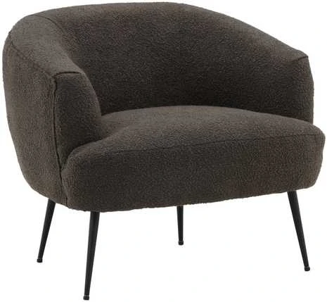 Fotelis Venture Design Vieno sėdynės sofa, Derry, 79x68.5x70 cm, Tamsiai pilka