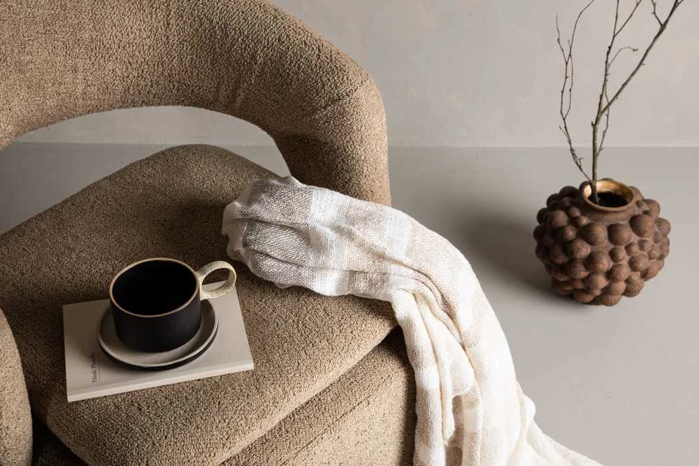 Fotelis Venture Design Vieno sėdynės sofa, Laurel, 72x75x69 cm, kreminė spalva