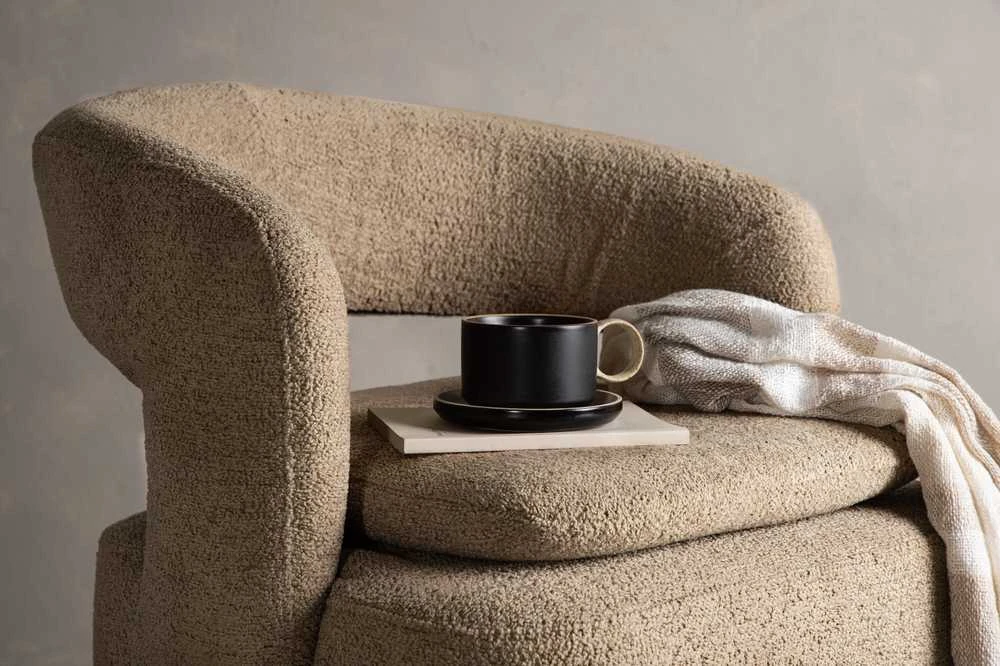 Fotelis Venture Design Vieno sėdynės sofa, Laurel, 72x75x69 cm, kreminė spalva