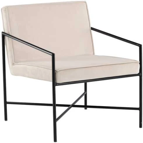 Vieno sėdynės sofa, Rakel, 65x78x66 cm, kreminės spalvos