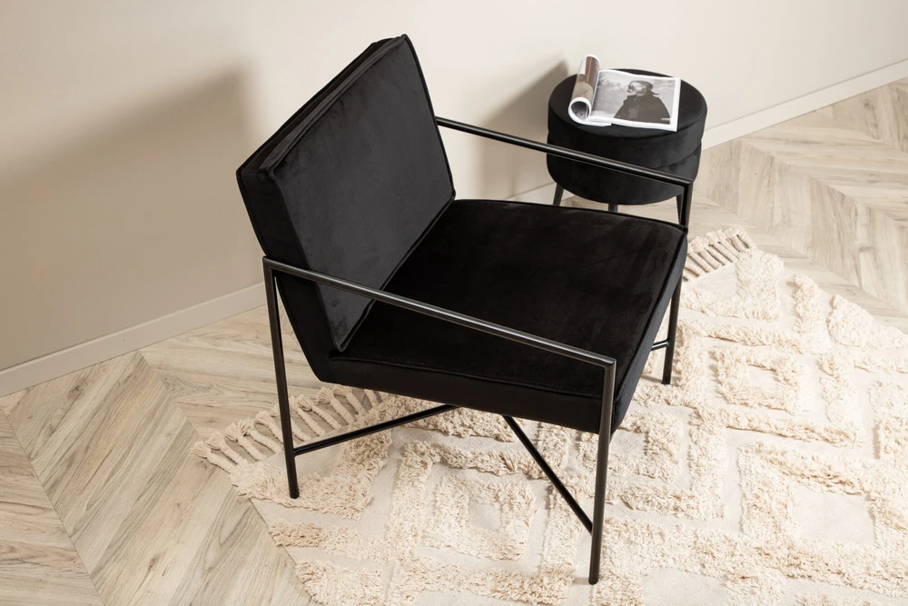 Venture Design Vieno vieta sofa, Rakel, 65x78x66 cm, Juoda
