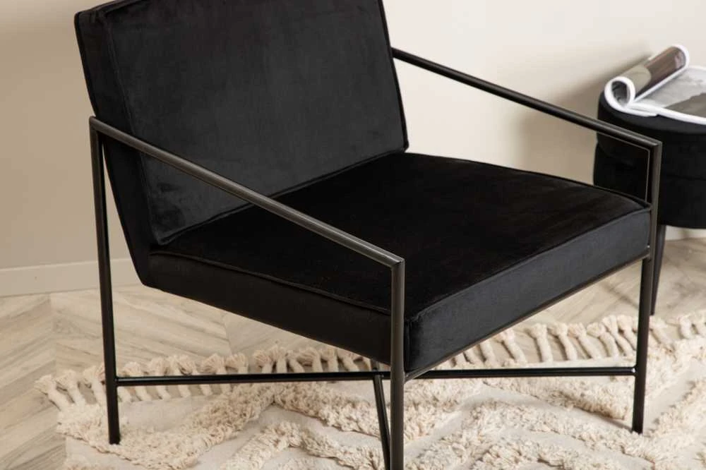 Venture Design Vieno vieta sofa, Rakel, 65x78x66 cm, Juoda