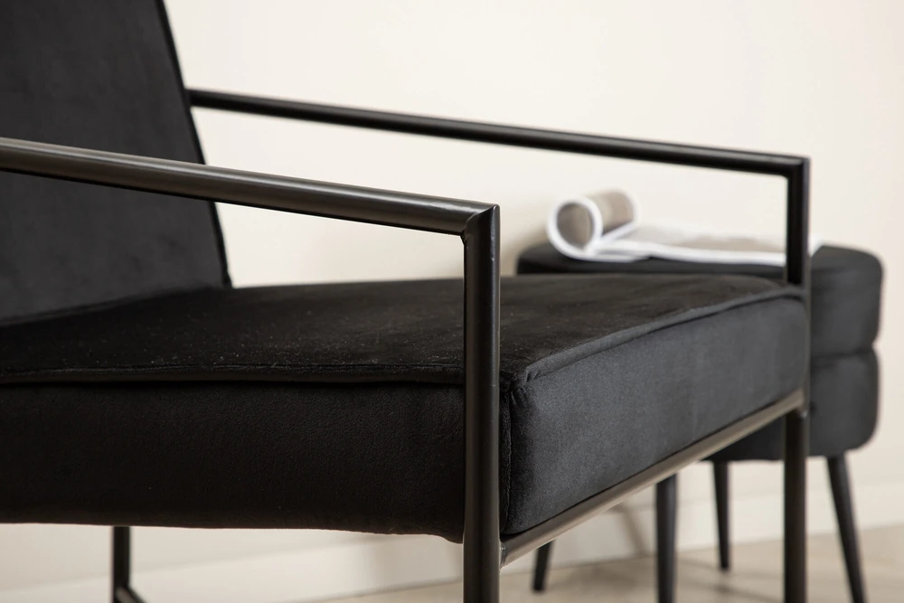 Venture Design Vieno vieta sofa, Rakel, 65x78x66 cm, Juoda