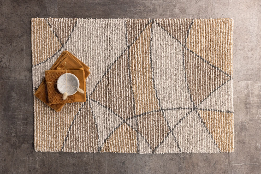 Venture Design Vonios kilimėlis, Loui, 60x90 cm, šviesiai gelsvas