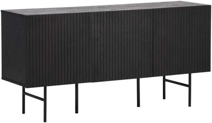 Venture Design Žemas spintelės saugojimas, Björkön, 150x75 cm, Juoda